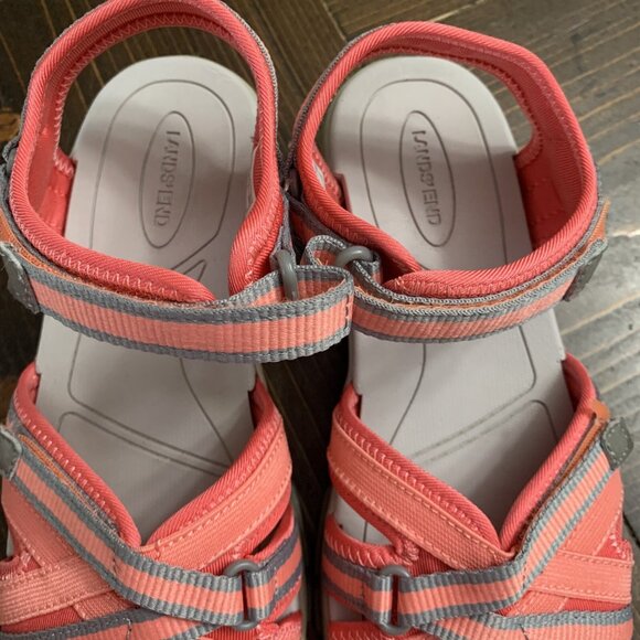 Lands End Sport Sandals Coral Women's 6B(M) Strappy Hiking Shoes - Picture 6 of 8
